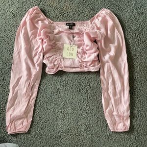 NWT ruched front crop top